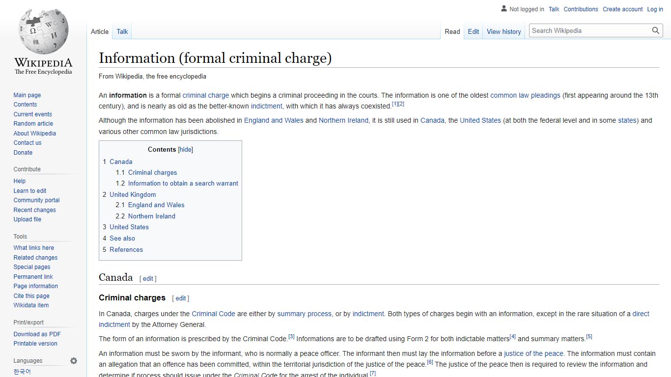 Information (formal criminal charge) - Wikipedia
